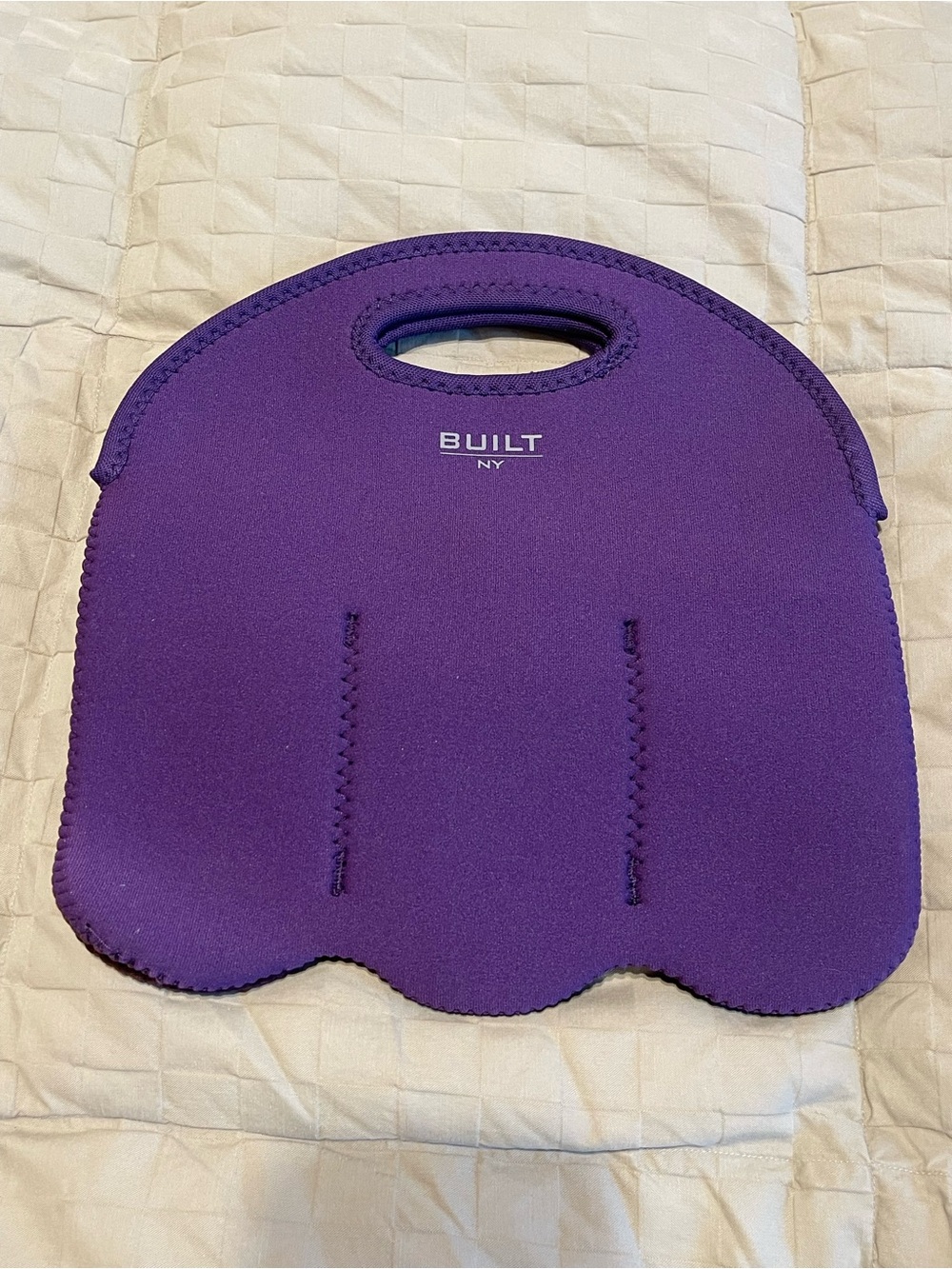 Built NY 6P Purple Neoprene Beer Bottle Carrier, Soft-Grip, Insulated, Washable
